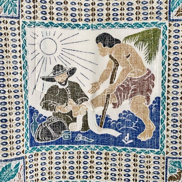 Vintage Men’s Reyn Spooner Dietrich Varez Father Damien Hawaiian Aloha Shirt XXL - Picture 8 of 11